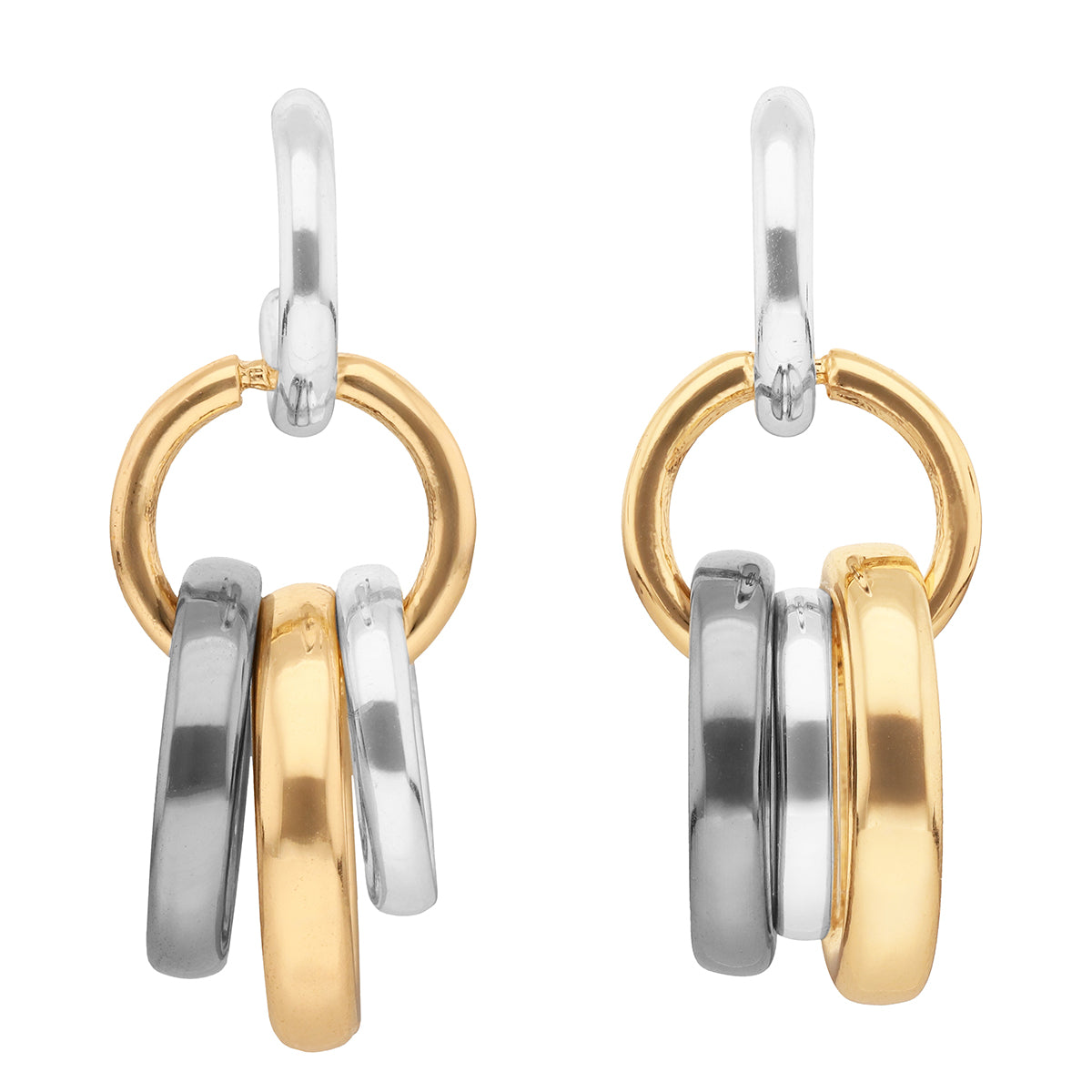 ARETES NINE WEST COLOR PLATEADO FORMA CIRCULAR 19G04198