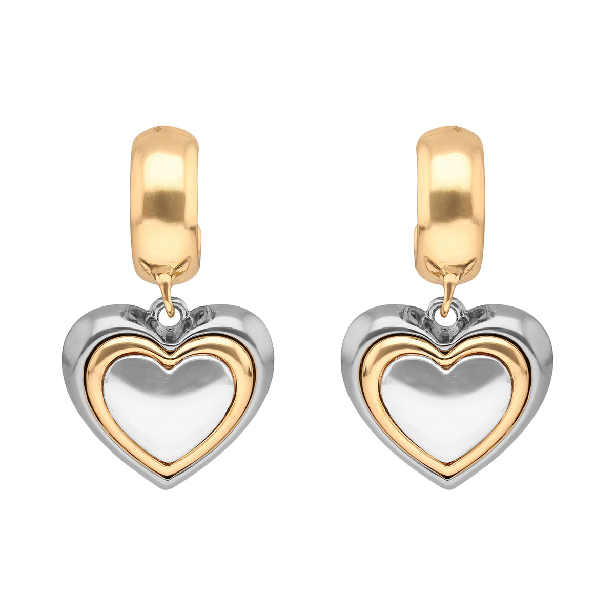ARETES NINE WEST COLOR BITONO FORMA CORAZÃ“N 19G04205