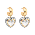 ARETES NINE WEST COLOR BITONO FORMA CORAZÃ“N 19G04205