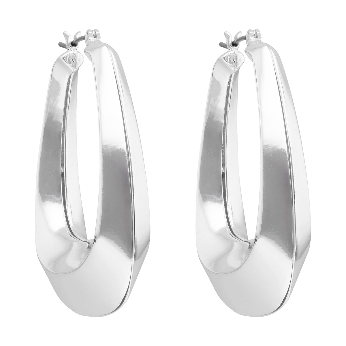 ARETES NINE WEST COLOR PLATEADO FORMA CIRCULAR 19G04235