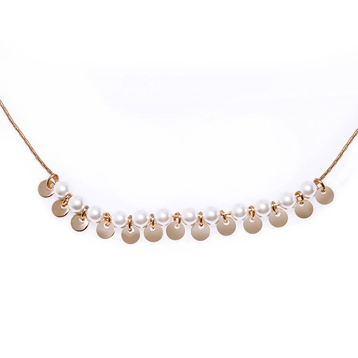 COLLAR NINE WEST BEADED PEARL DORADO