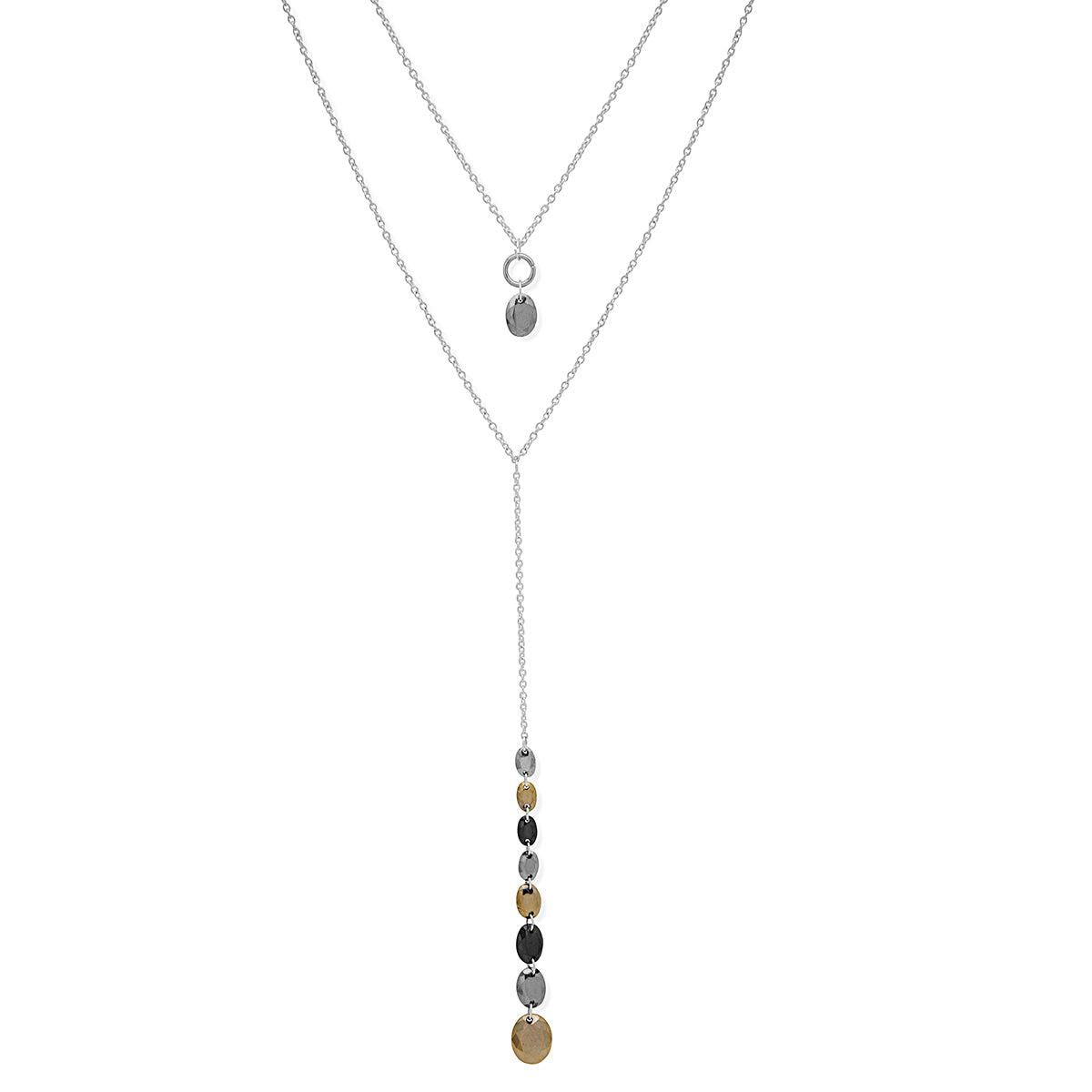 COLLAR NINE WEST TRI TONE NUGGET BITONO
