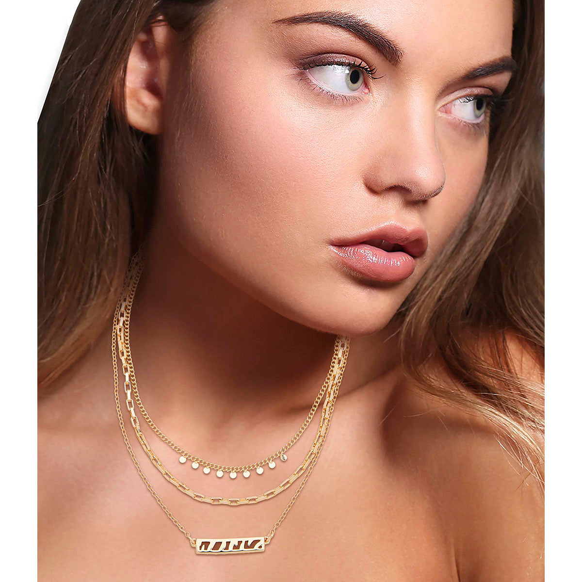 COLLAR NINE WEST ANIMAL INSTINCT DORADO