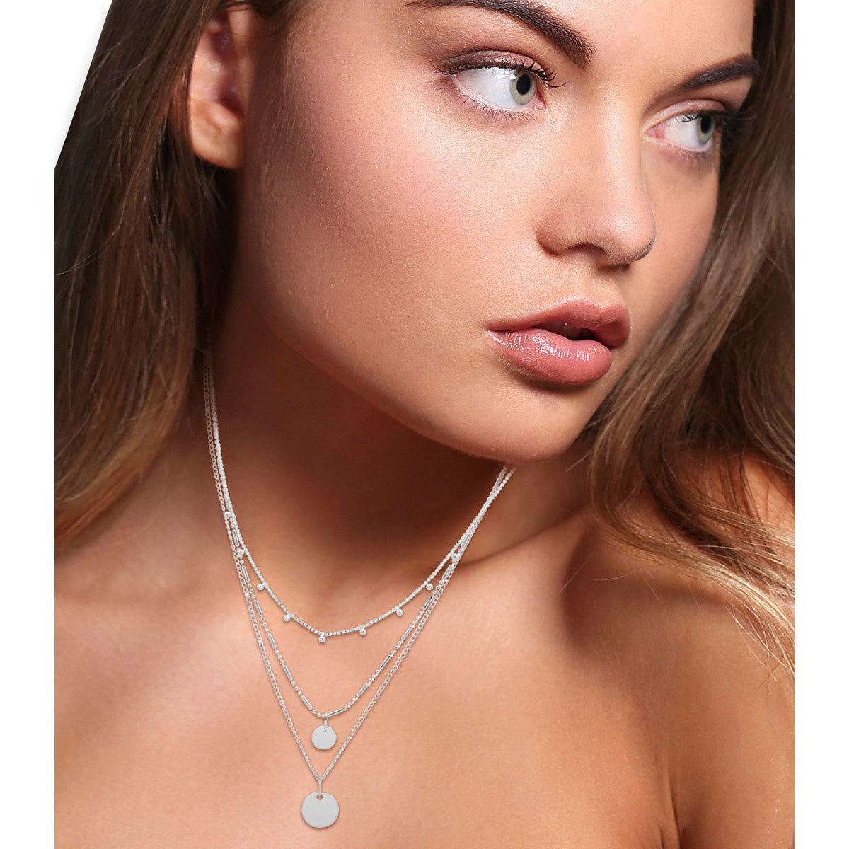 COLLAR NINE WEST SET SILVER PLATA