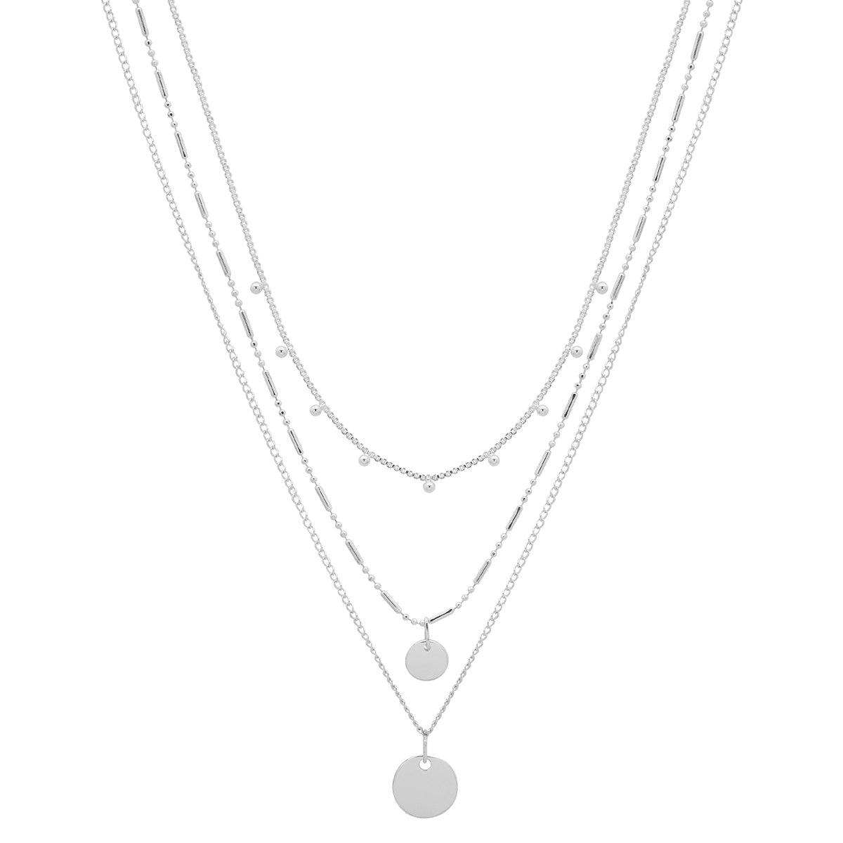 COLLAR NINE WEST SET SILVER PLATA