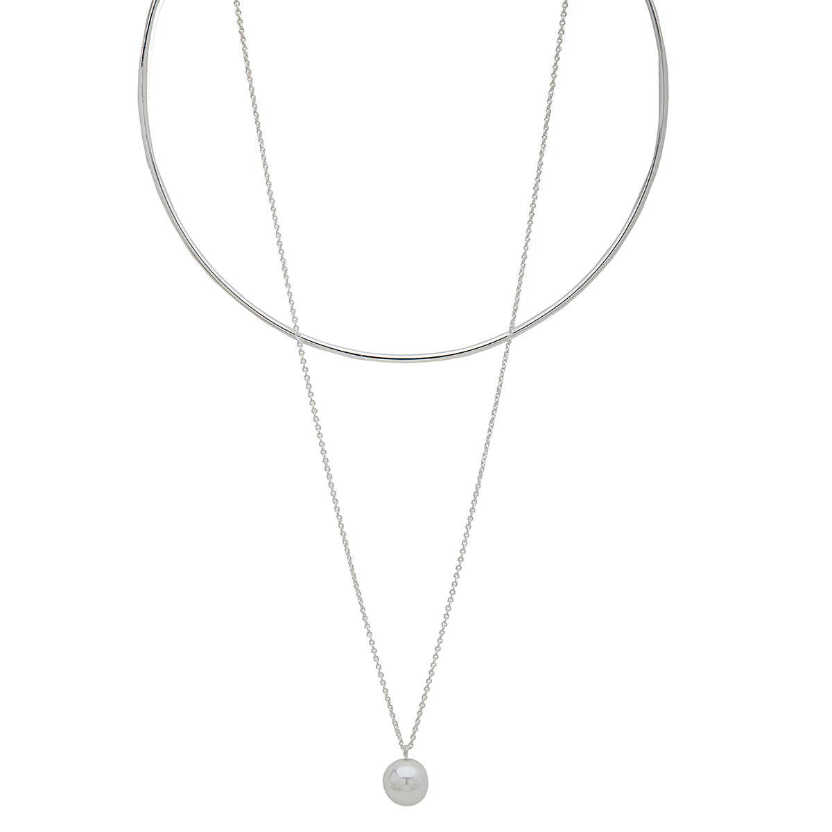 COLLAR NINE WEST PARISIAN PEARL PLATA