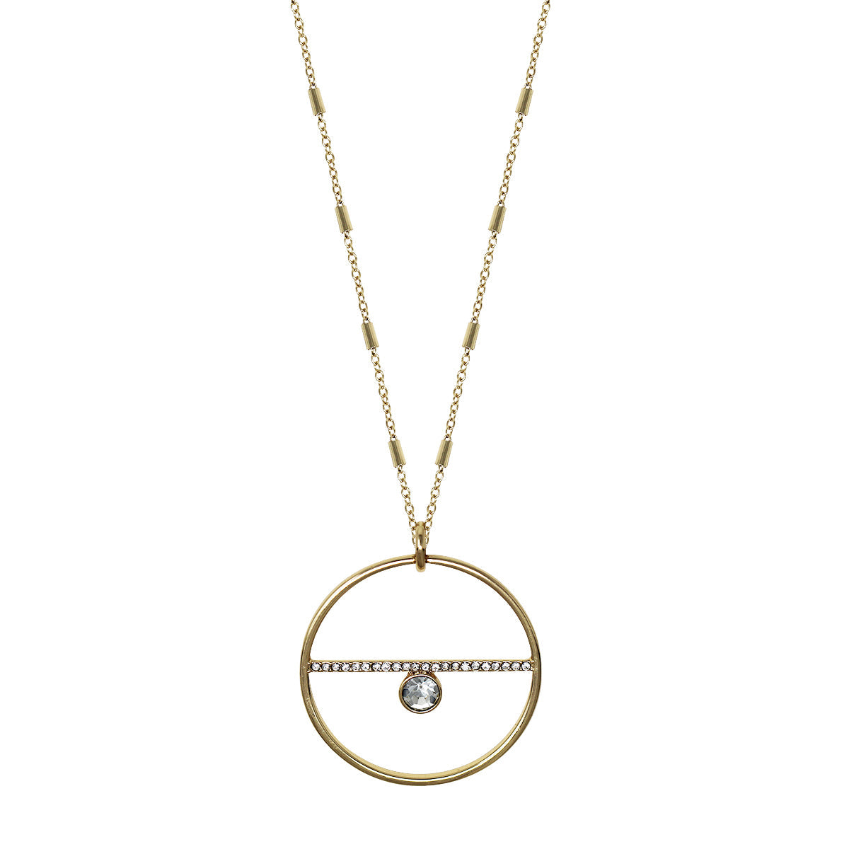 COLLAR NINE WEST GOLD SOCIAL CRYSTAL DORADO