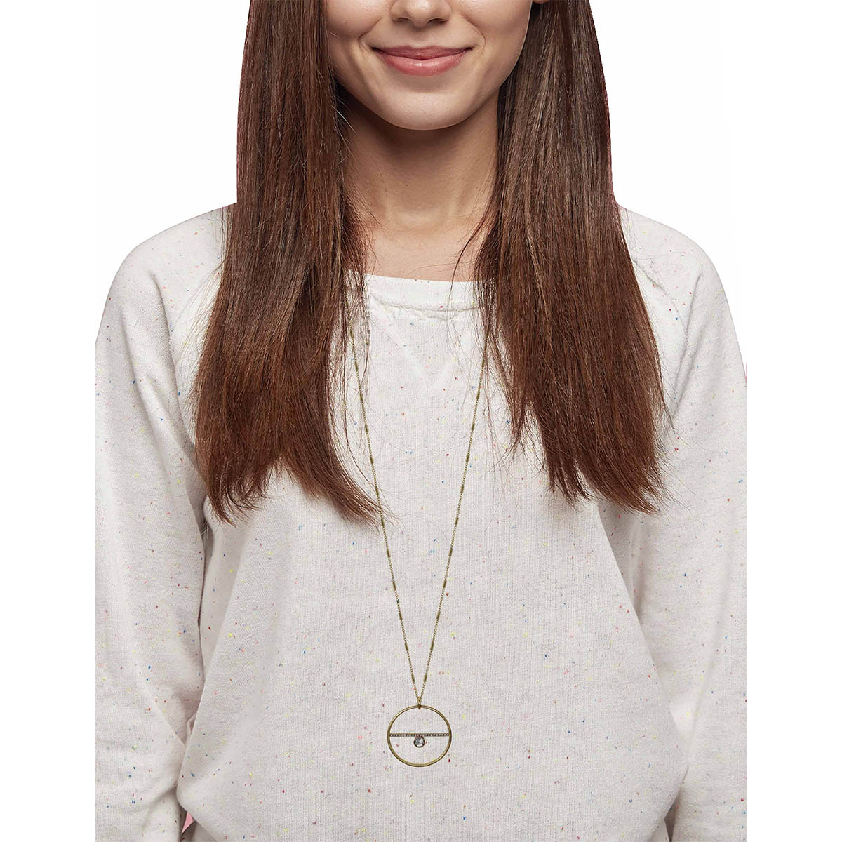 COLLAR NINE WEST GOLD SOCIAL CRYSTAL DORADO