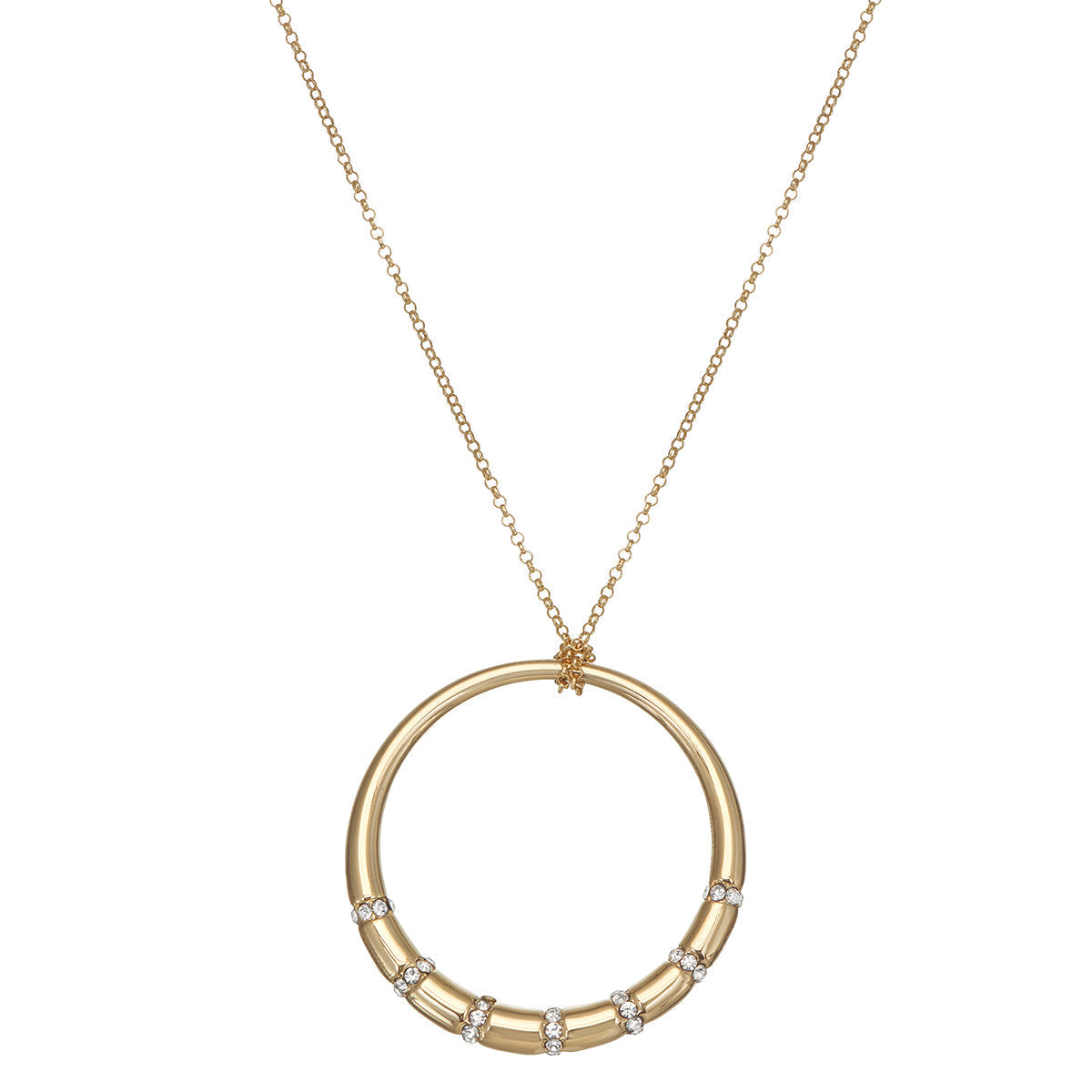 COLLAR NINE WEST GOLD SOCIAL CRYSTAL DORADO