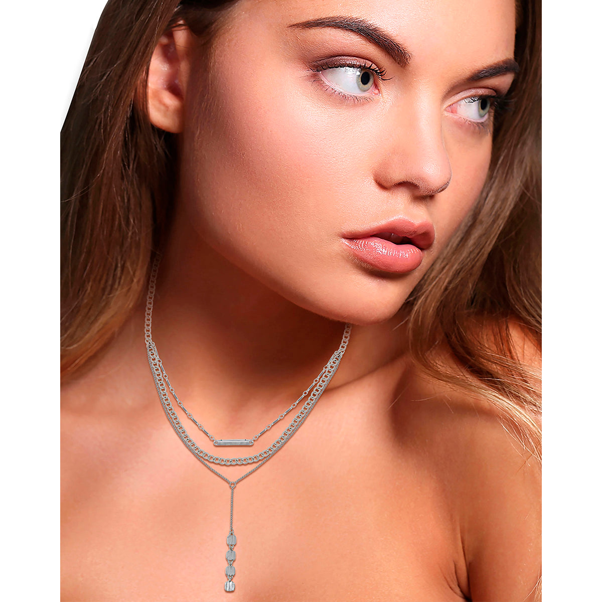 COLLAR NINE WEST TEXTURED METAL PLATA