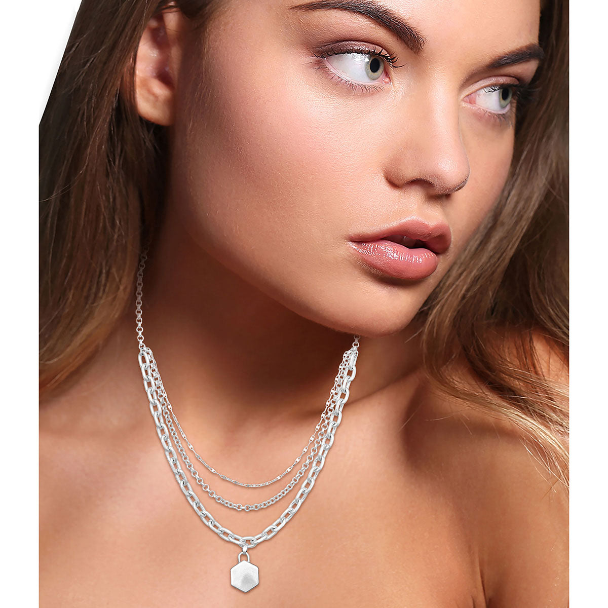 COLLAR NINE WEST SILVER PLENTY PLATA