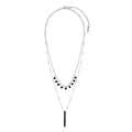 COLLAR NINE WEST COLOR STONES PLATA