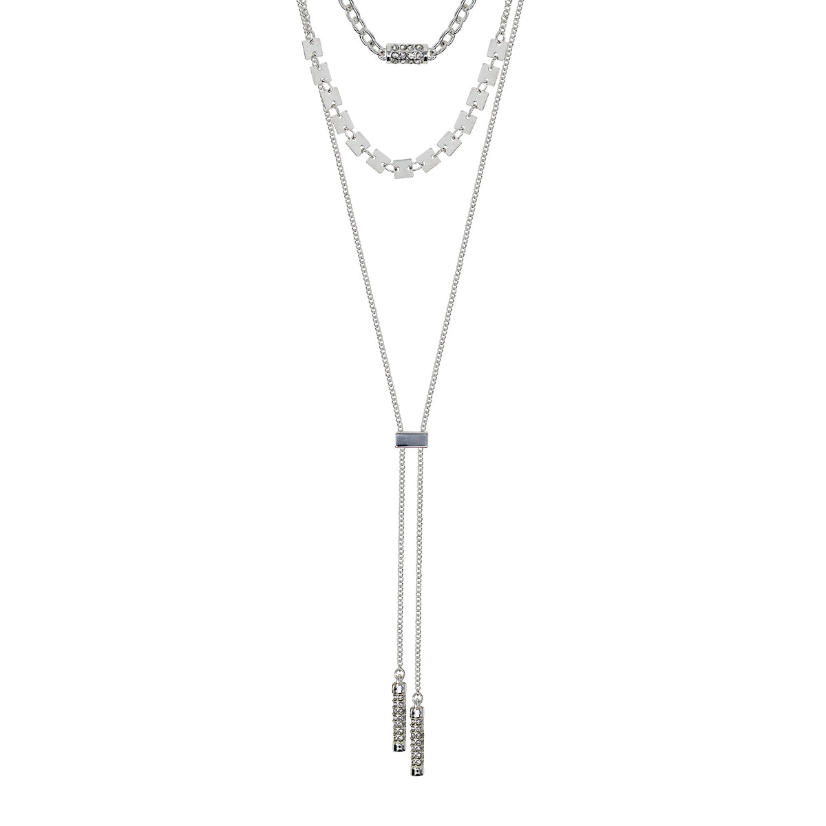 COLLAR NINE WEST CRYSTAL INTENTIONS PLATA