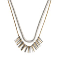 COLLAR NINE WEST TRITONE METAL BARS BITONO
