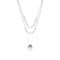 COLLAR NINE WEST ORGANIC SILVER METAL PLATEADO