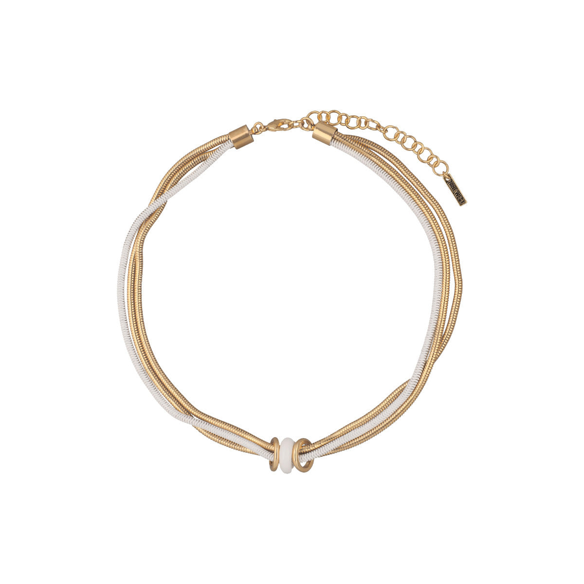 COLLAR NINE WEST COLORED RONDELLES DORADO