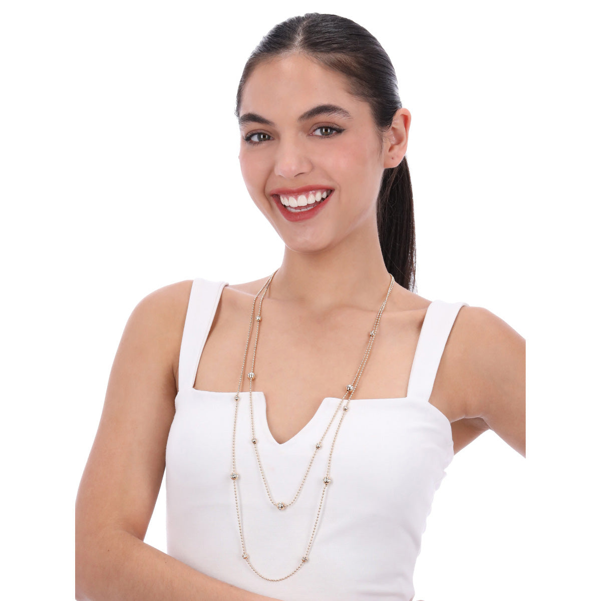 COLLAR NINE WEST STRIPED PAVE DORADO