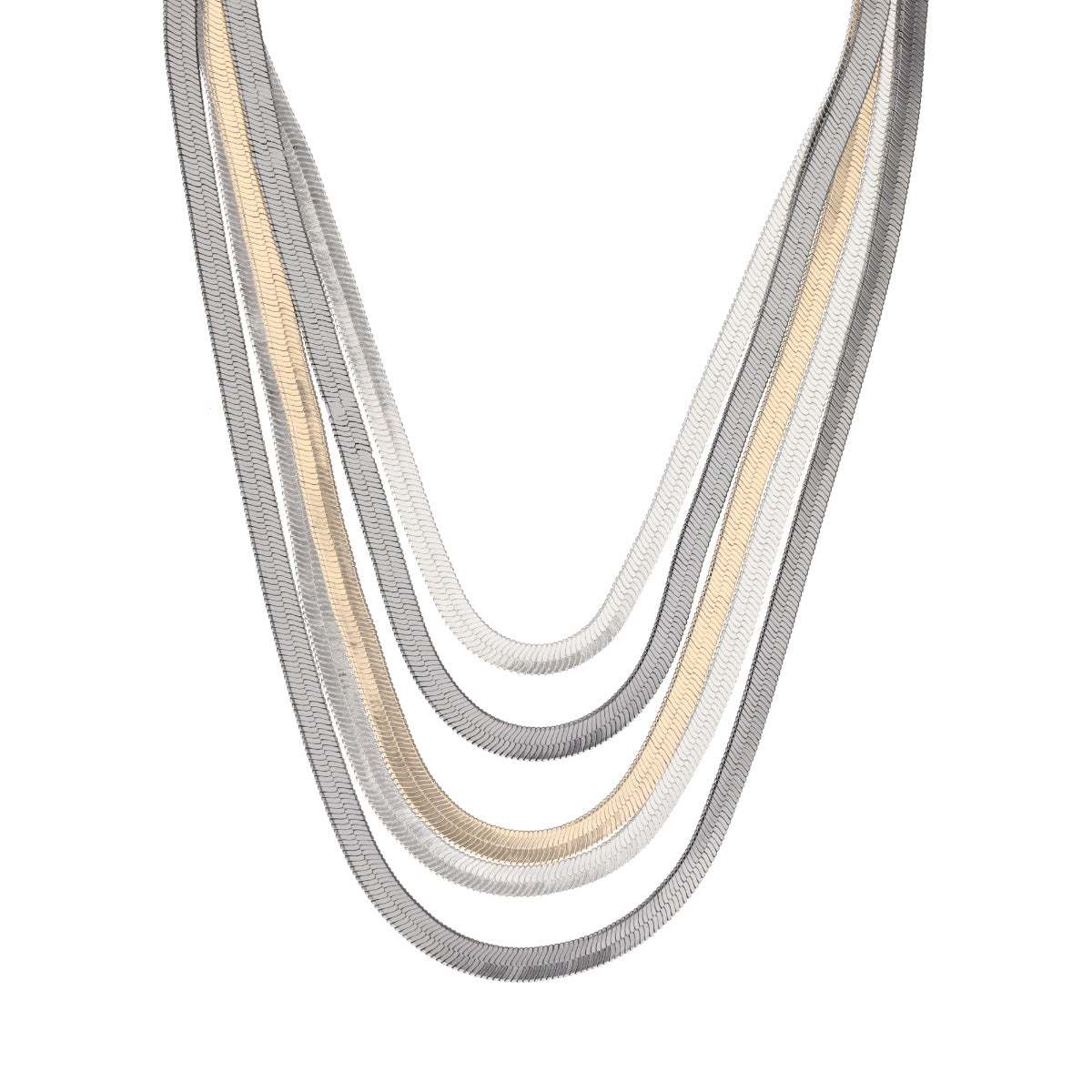 COLLAR NINE WEST TRITONE CHAIN AND BEADS BITONO