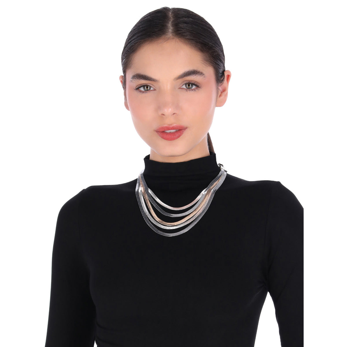 COLLAR NINE WEST TRITONE CHAIN AND BEADS BITONO