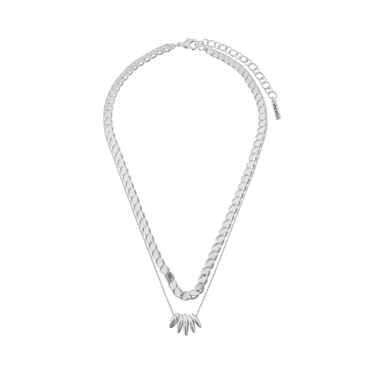 COLLAR NINE WEST METAL MARQUISE PLATA