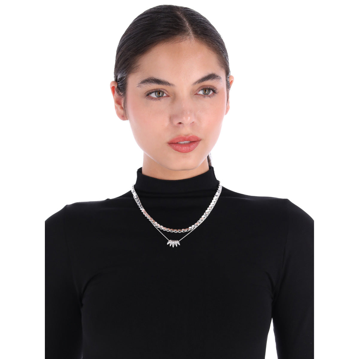 COLLAR NINE WEST METAL MARQUISE PLATA
