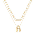 COLLAR NINE WEST PUFFY INITIAL DORADO