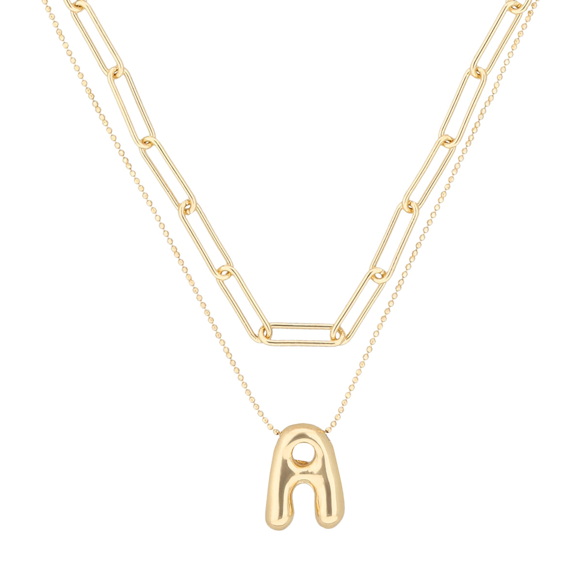 COLLAR NINE WEST PUFFY INITIAL DORADO