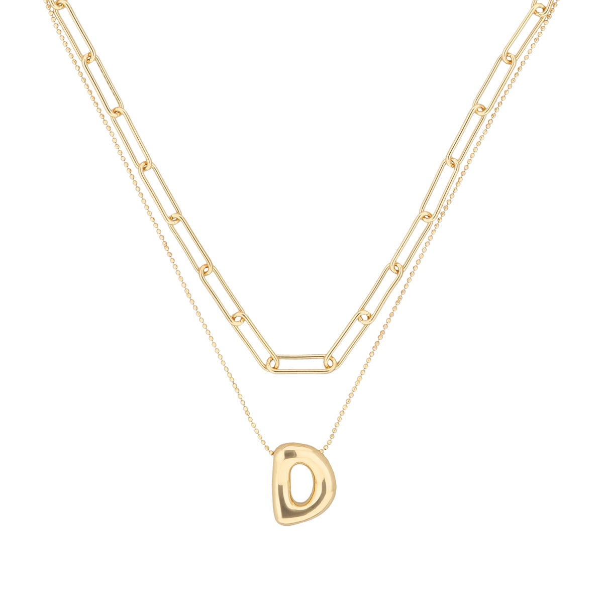 COLLAR NINE WEST PUFFY INITIAL DORADO