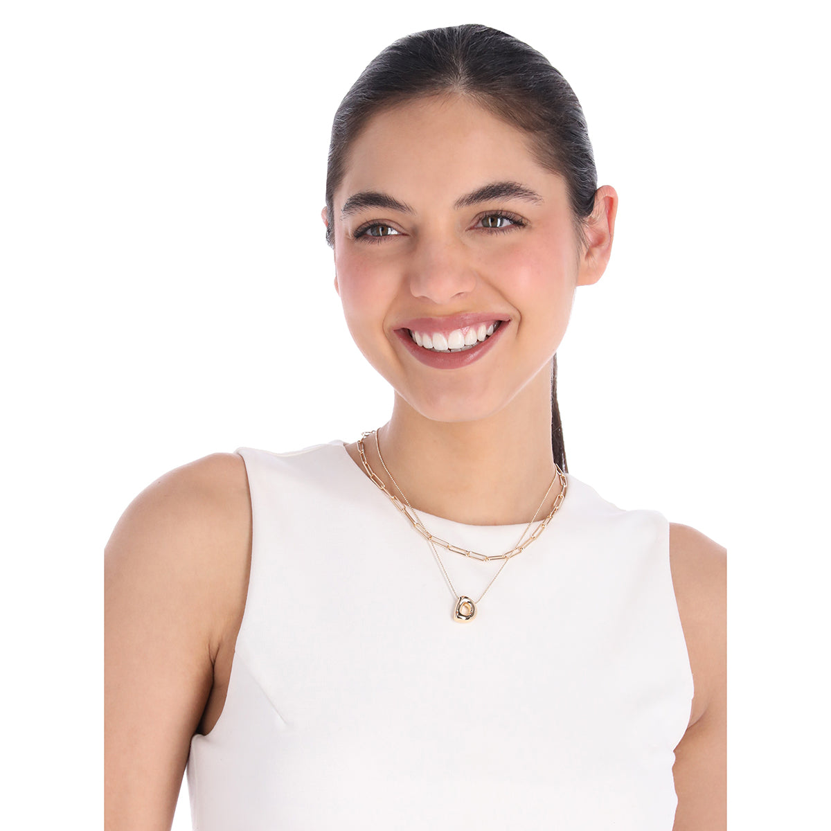 COLLAR NINE WEST PUFFY INITIAL DORADO