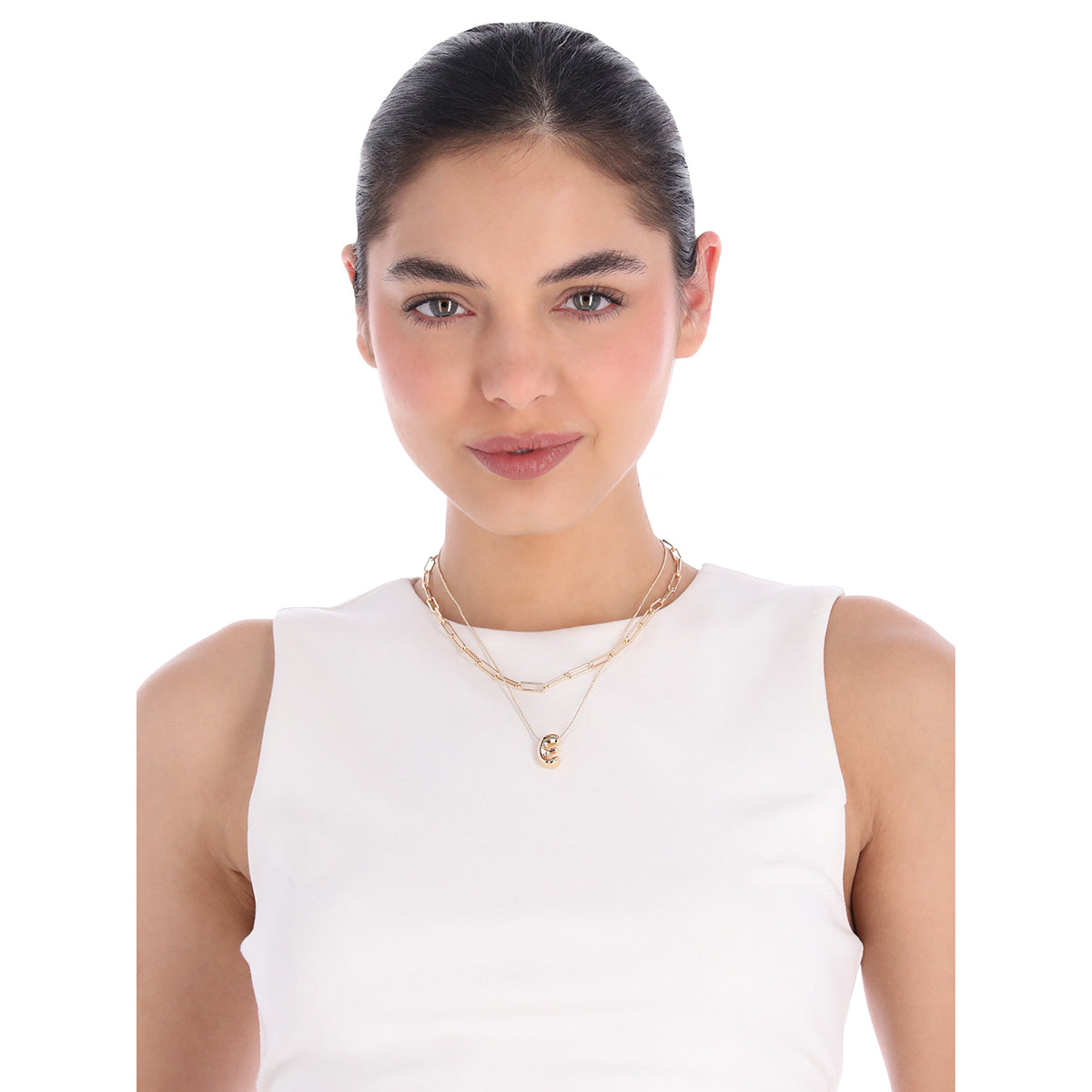 COLLAR NINE WEST PUFFY INITIAL DORADO