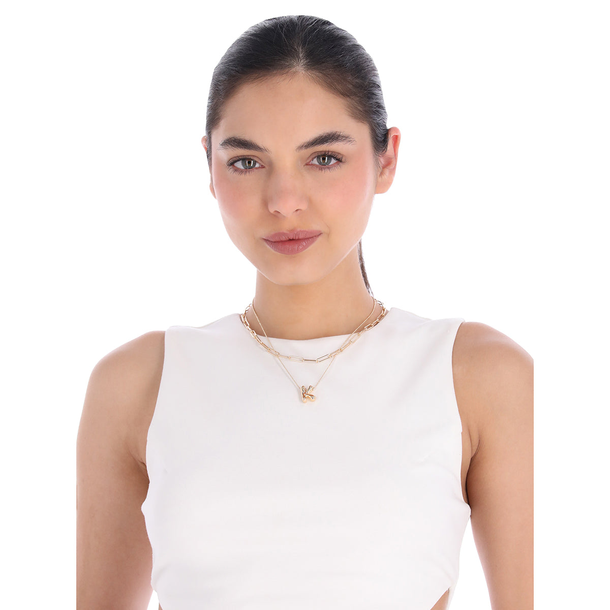 COLLAR NINE WEST PUFFY INITIAL DORADO