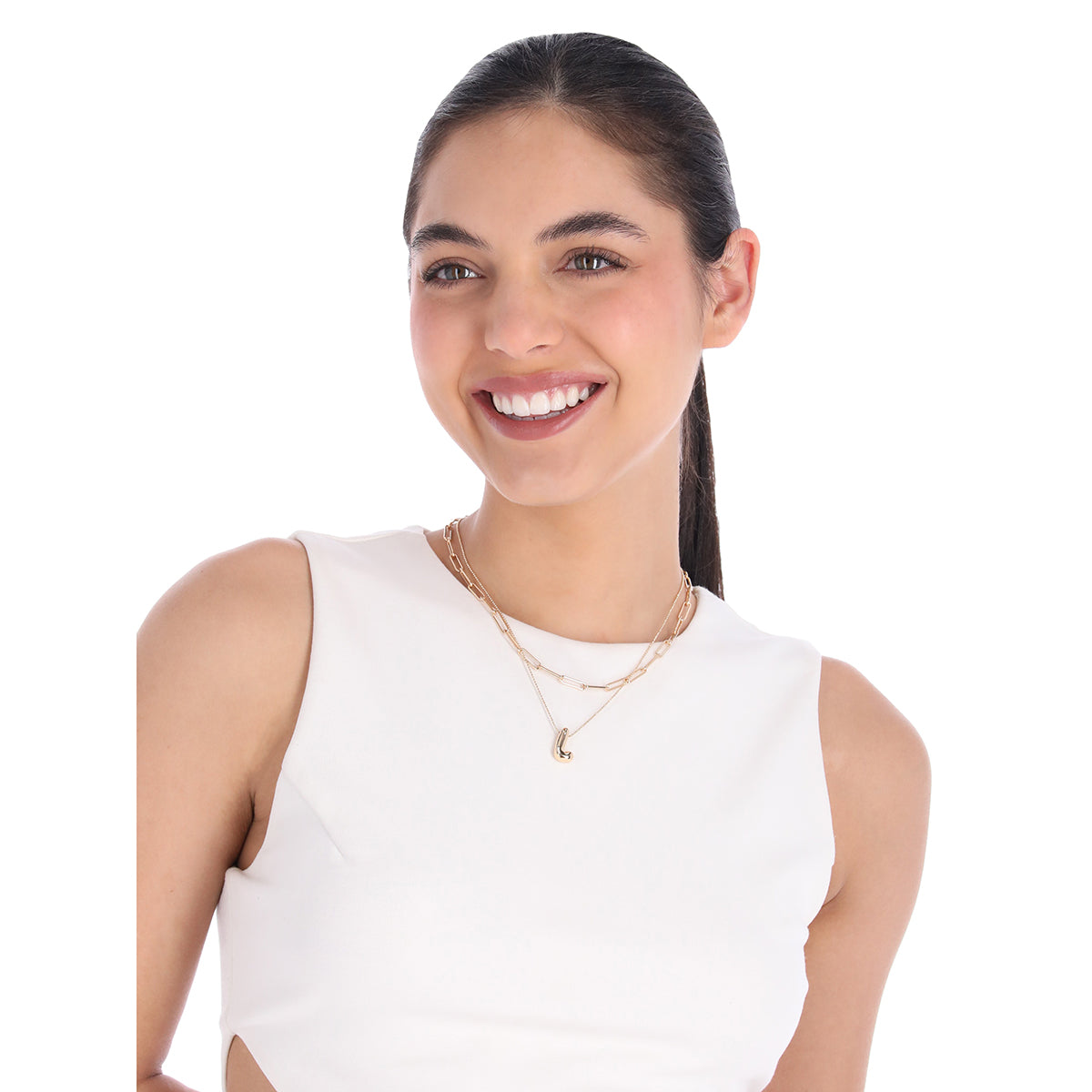 COLLAR NINE WEST PUFFY INITIAL DORADO