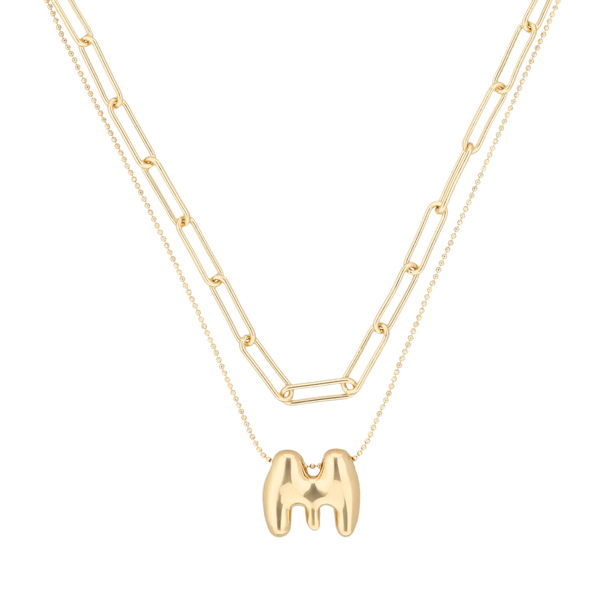 COLLAR NINE WEST PUFFY INITIAL DORADO