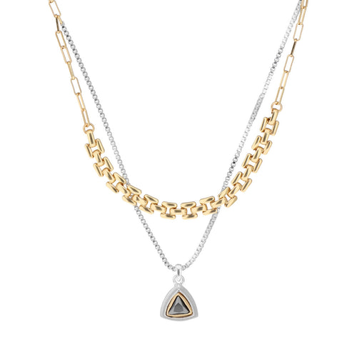 COLLAR NINE WEST TRITONE EMBLEMS BITONO