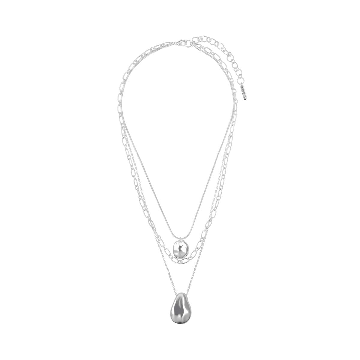 COLLAR NINE WEST SILVER MOLTEN METAL PLATEADO