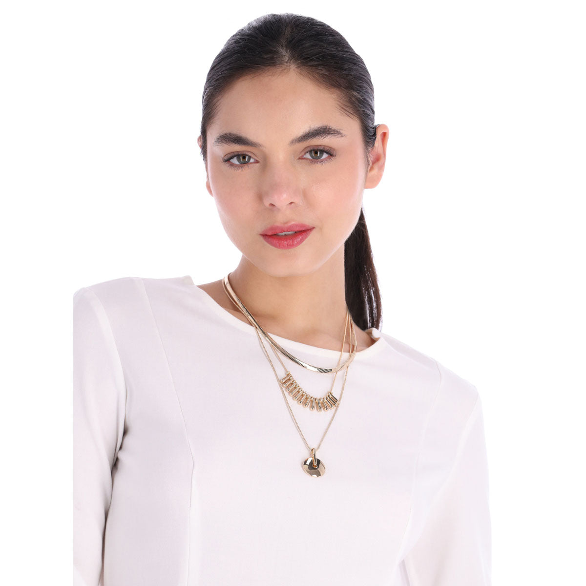 COLLAR NINE WEST GOLD TEARDROP DORADO