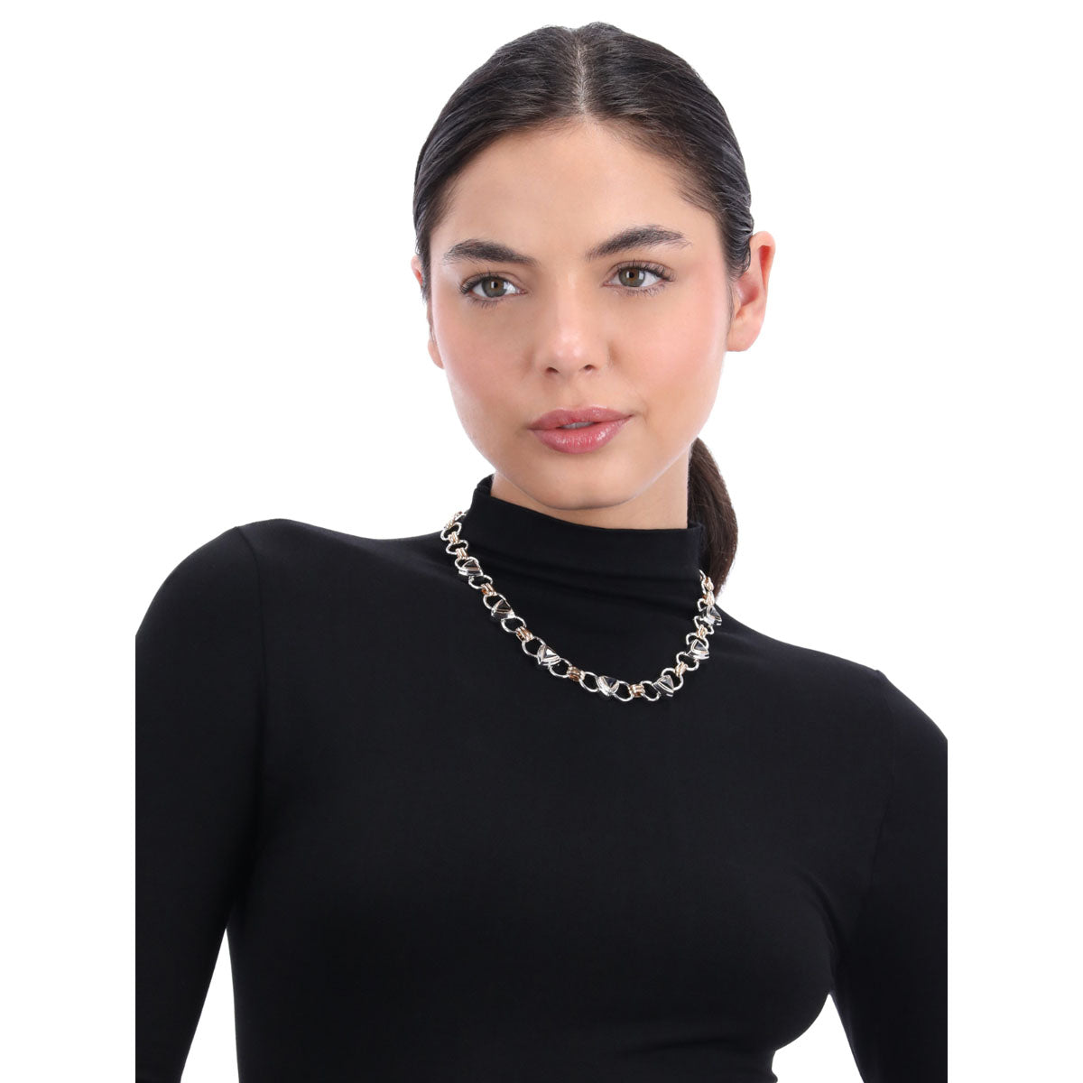 COLLAR NINE WEST TRITONE EMBLEMS BITONO