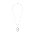 COLLAR NINE WEST TWISTED CRYSTAL STONES PLATEADO