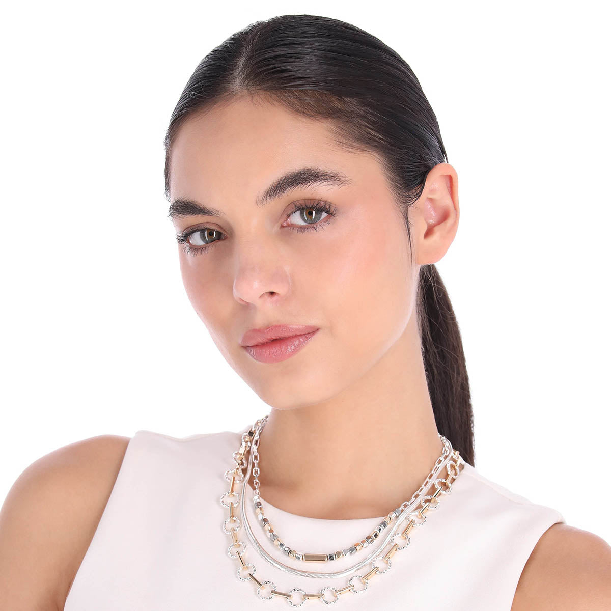 COLLAR NINE WEST COLOR BITONO FORMA CIRCULAR 19N01461