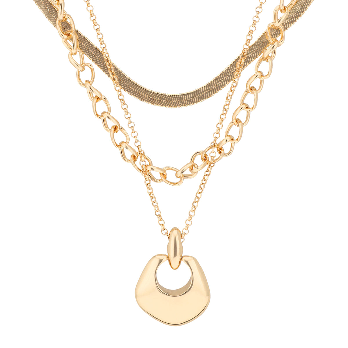 COLLAR NINE WEST COLOR DORADO FORMA CIRCULAR 19N01466