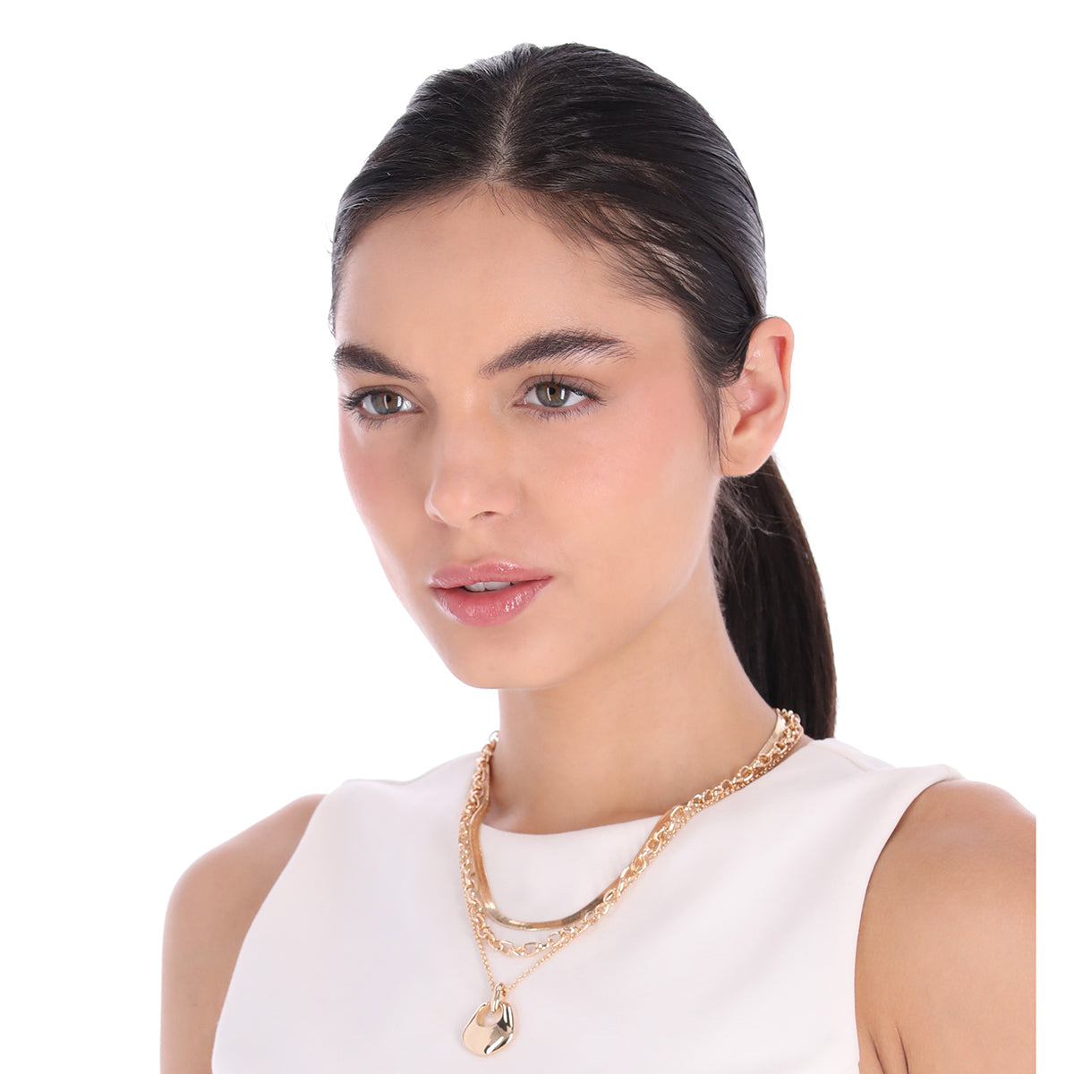 COLLAR NINE WEST COLOR DORADO FORMA CIRCULAR 19N01466