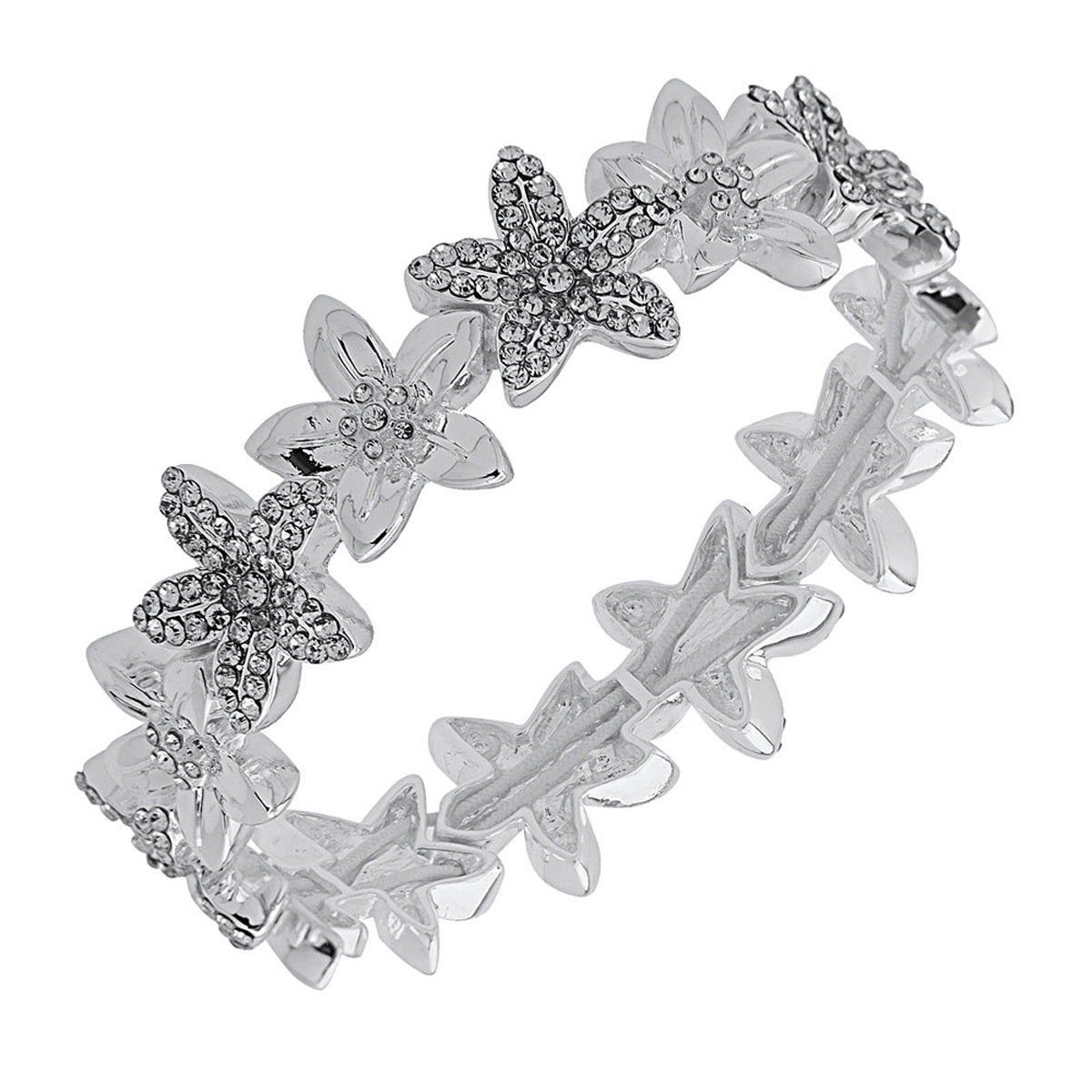 PULSERA YOURE INVITED SLV FLOWER N22 PLATA