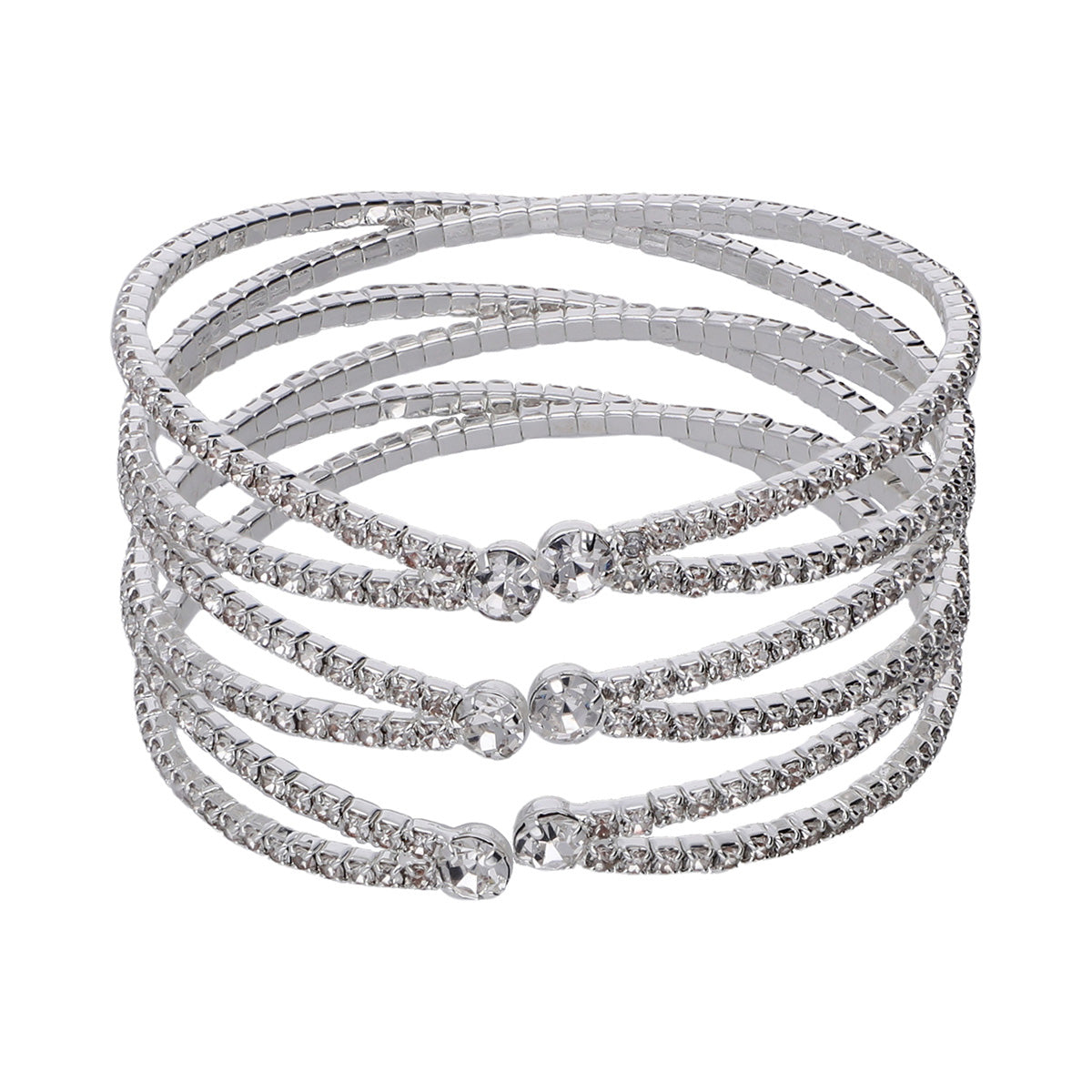 PULSERA YOURE INVITED RHINESTONE N22 PLATA