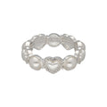 PULSERA YOURE INVITED PEARL HEARTS M23 PLATA