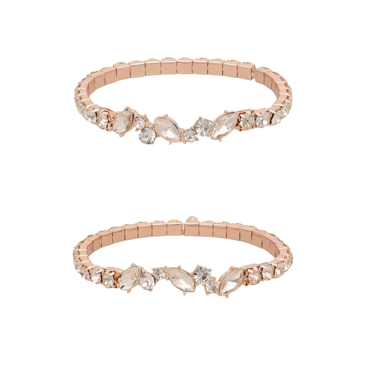 PULSERA YOURE INVITED ROSE GOLD CRYSTAL F24 ORO ROSA