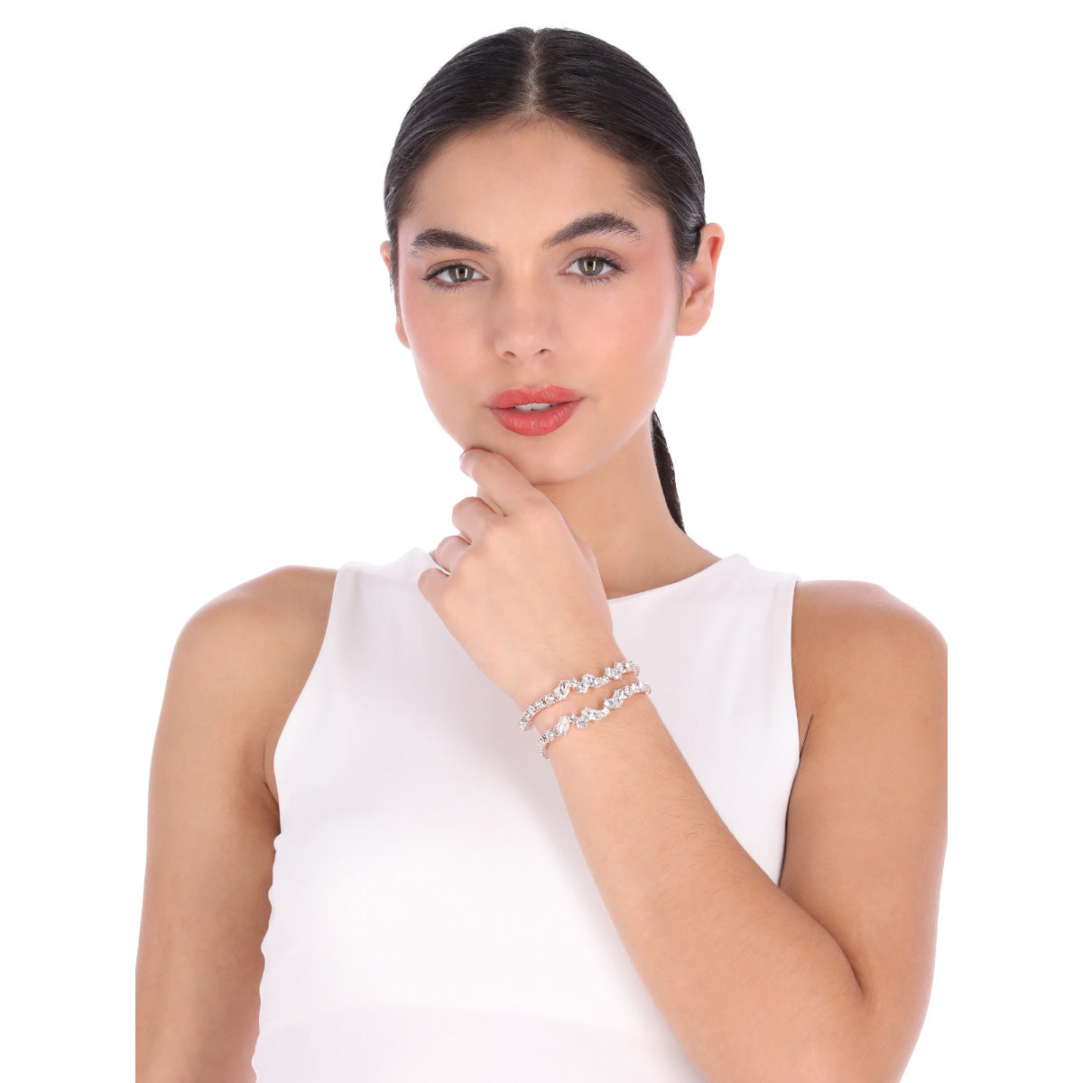 PULSERA YOURE INVITED ROSE GOLD CRYSTAL F24 ORO ROSA