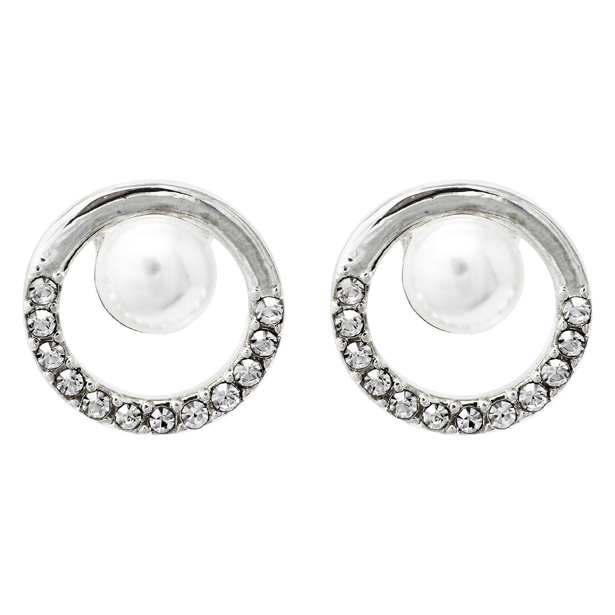 ARETES YOURE INVITED SILVER PEARL CRYSTAL M22 PLATA