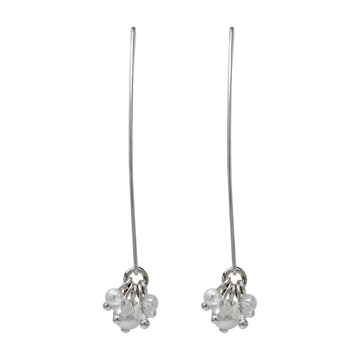 ARETES YOURE INVITED SLV WHT PEARL CLEAR CRYSTAL A22 PLATA