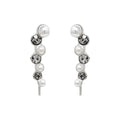 ARETES YOURE INVITED SLV WHT PEARL CLEAR CRYSTAL A22 PLATA