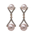 ARETES YOURE INVITED RGD CRY PEARL N22 ROSE GOLD
